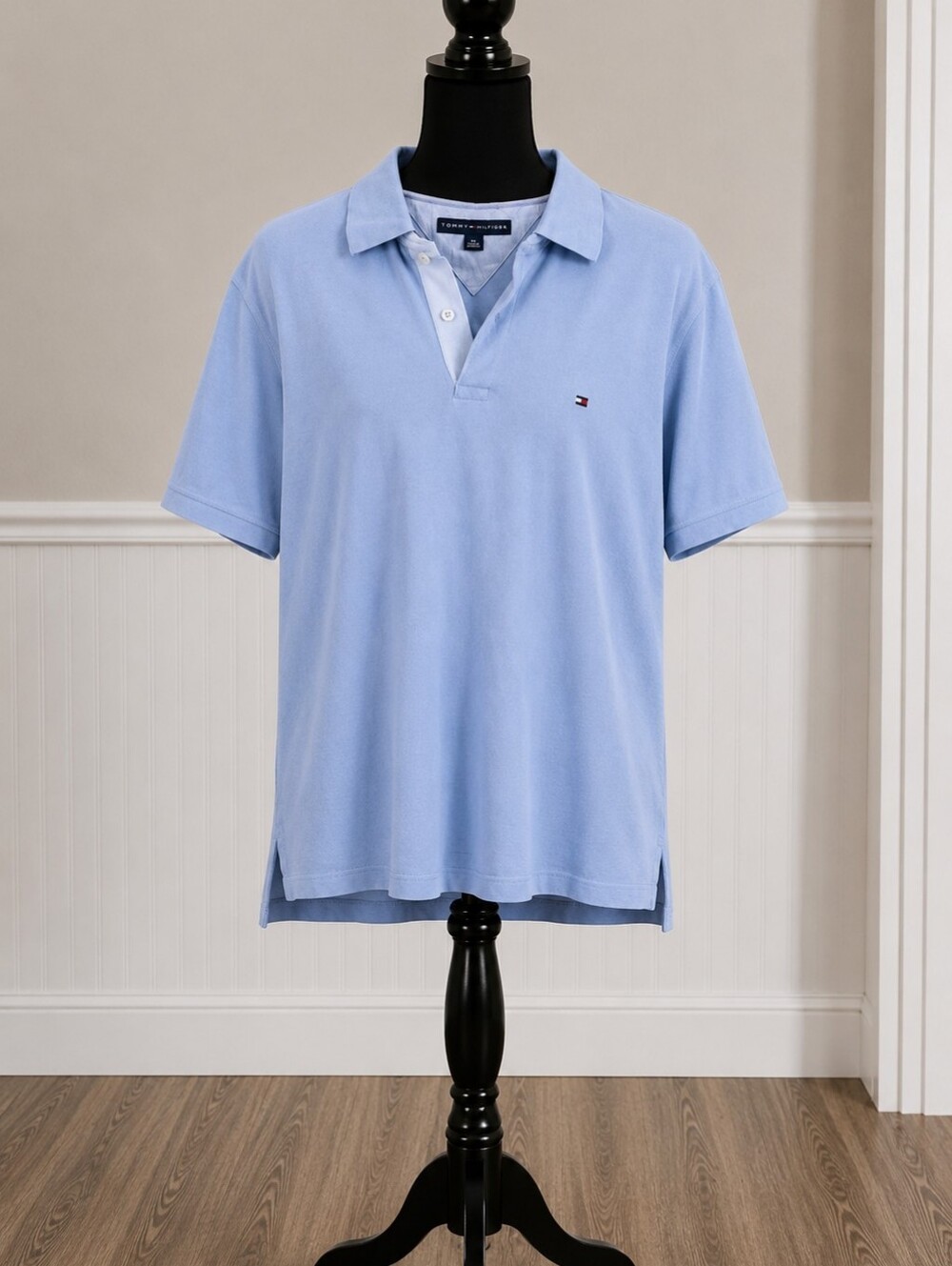 Tommy Hilfiger Men's Light Blue Polo Shirt